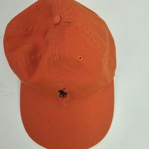 Polo Ralph Lauren Cotton Chino Ball Cap Orange Adjustable Strap Classic S108